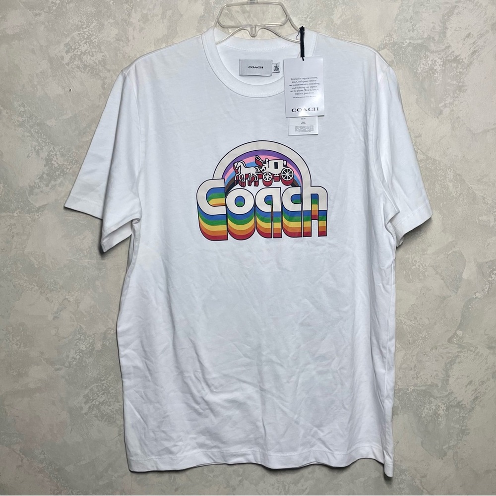 NWT Coach rainbow carriage and horse graphic tee